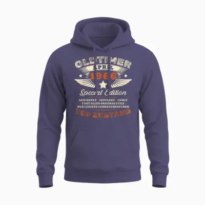 60. Geburtstag Geschenk Mann Oldtimer April 1966 60 Jahre Unisex Hoodie - Heather Sport Dark Navy