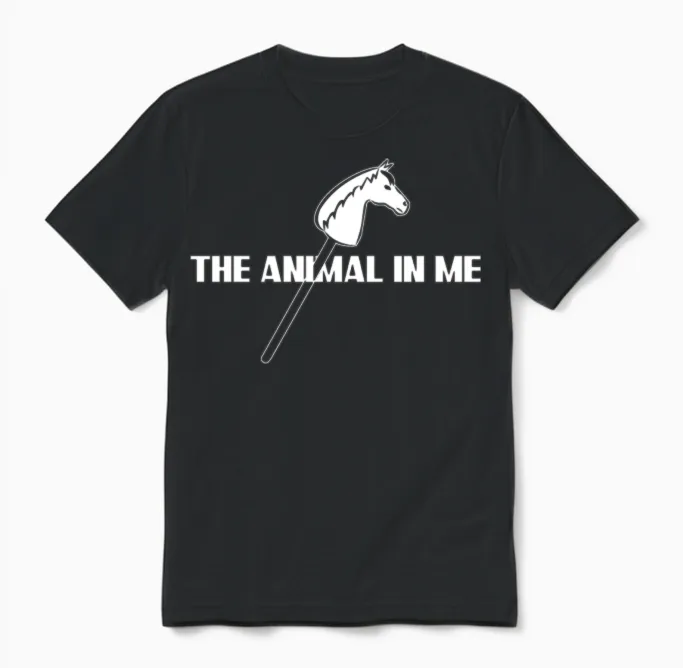 Hobby Horsing Joke Hobby Horse Unisex T-Shirt in Black