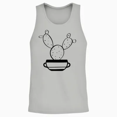 Cactus Funny Unisex Tank Top - Ash