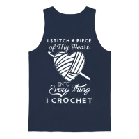 I Crochet — Crafting & Sewing Gift Unisex Tank Top - Navy – 1