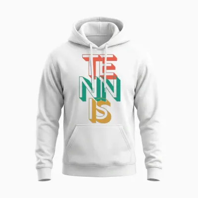 Retro Tennis Unisex Hoodie - White