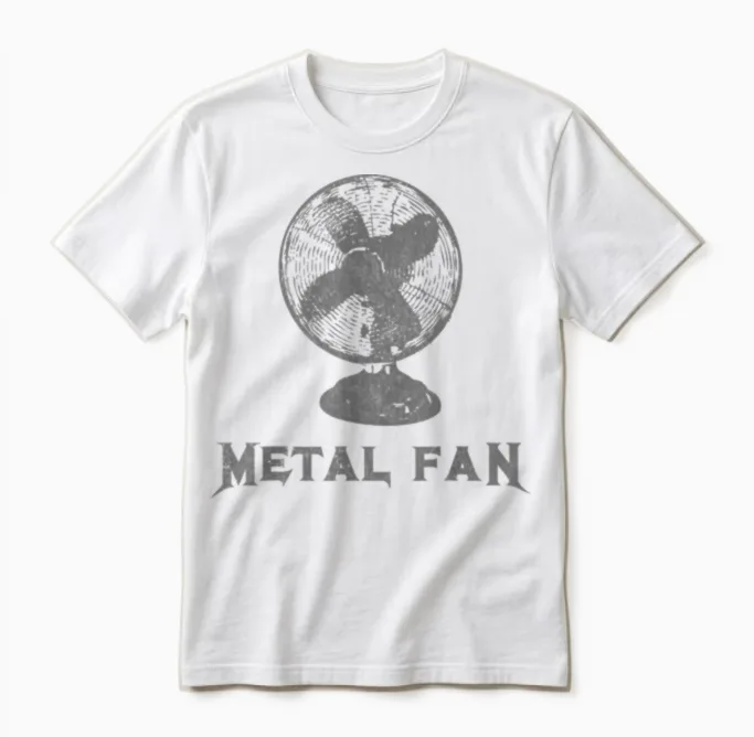 Metal Fan Funny Heavy Metal Music T-Shirt Small Unisex T-Shirt in White