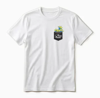 Disney Pixar Toy Story Aliens Pizza Planet Pocket Unisex T-Shirt - White