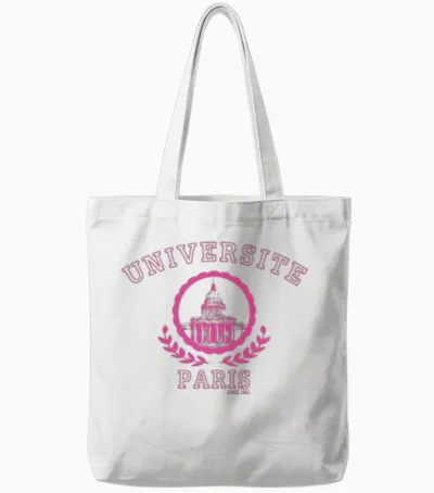Paris Legacy Universite Excellence Tote Bags - White