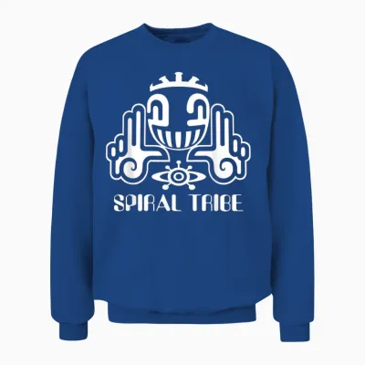 Spiral Tribe | Techno Hardstyle Gabber Tekno 23 T-Shirt, Black, S Unisex Sweatshirt - Royal