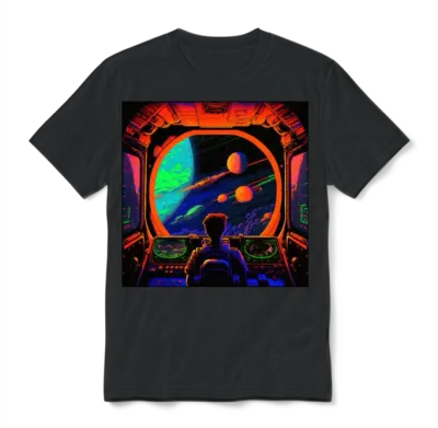 Destined for Alien Worlds Cockpit Unisex T-Shirt - Black