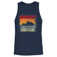 Jetski Retro Unisex Tank Top - Navy – 2