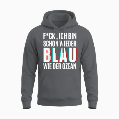 Blau Wie Der Ozean Julian Mia Malle Party Sprüche Sommer B06 Unisex Hoodie - Charcoal