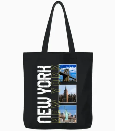 New York Shirt, New York New York Tee, Gift For Tote Bags - Black
