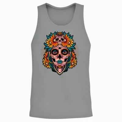 Psychedelic Human Retro Unisex Tank Top - Sport Grey