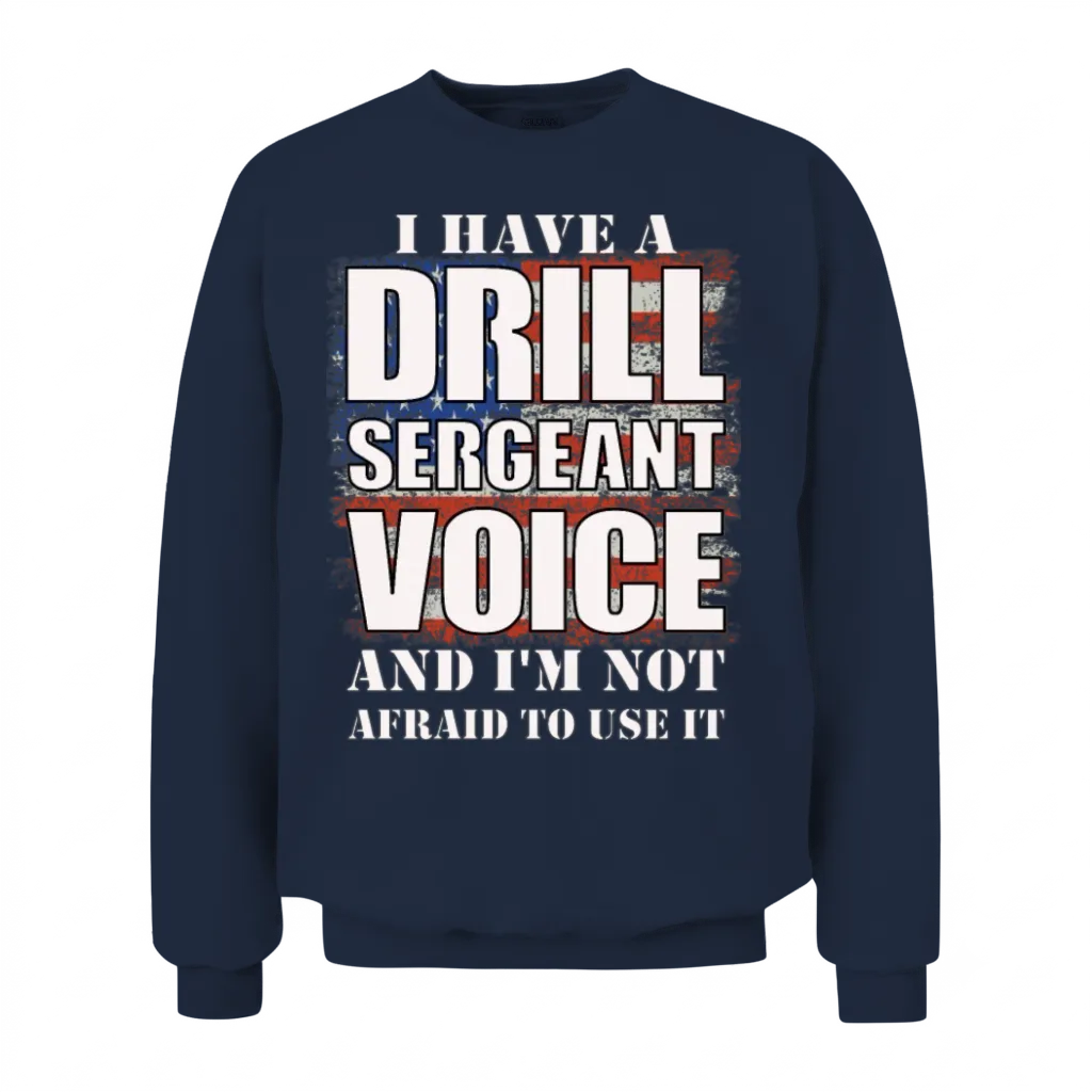 Yell Like a Drill Sergeant Army Meme Unisex Sweatshirt - Navy
