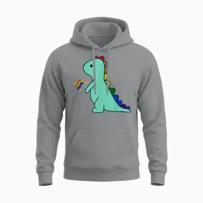 Lgbtq Allysaurus Dinosaurier Regenbogen Flagge Ally Gay Pride Monat Unisex Hoodie - Sport Grey