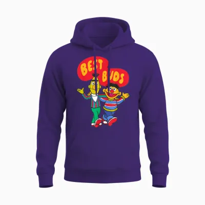 Sesame Street - Ernie Bert Best Buds Unisex Hoodie - Purple