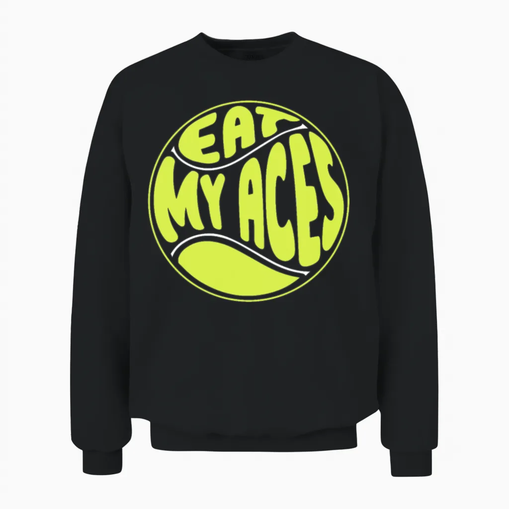 Tennis Funny Unisex Sweatshirt in Black