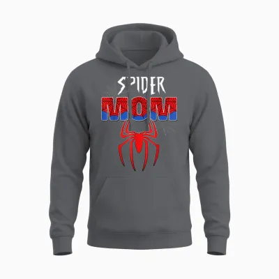 Women Spider Mom Mother's Day Matching Family Birthday Unisex Hoodie - Charcoal