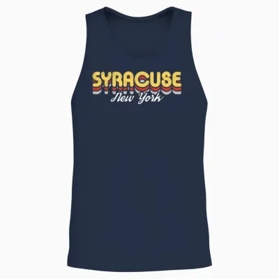 Retro Syracuse Unisex Tank Top - Navy