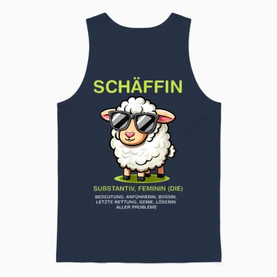 Schäffin Substantiv Feminine Unisex Tank Top - Navy
