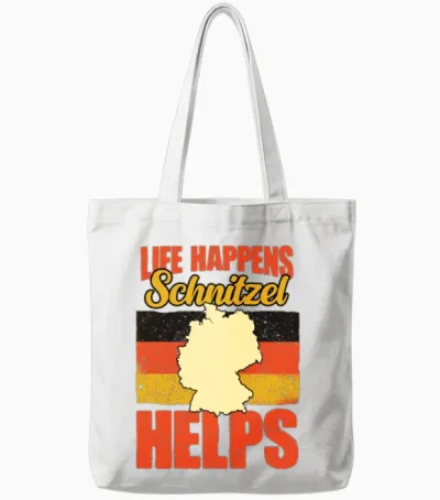 Funny Deutschland Schnitzel Humor for Native Tote Bags - White