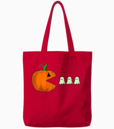 Halloween Pumpkin Funny Ghosts Boys Kids Women Men Tote Bags - Red