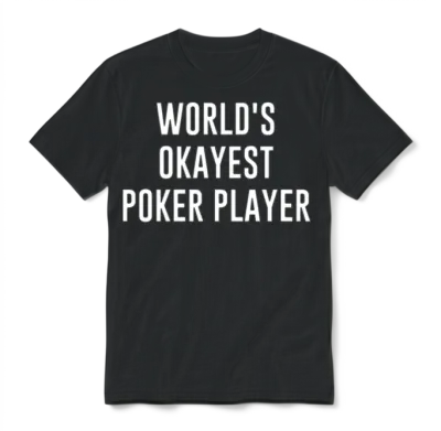 Funny Poker World S Okayest Poker Player Gift Poke Unisex T-Shirt - Black
