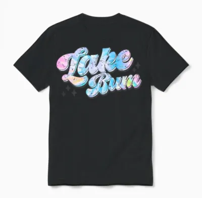 Tie Dye Lake Bum Unisex T-Shirt - Black