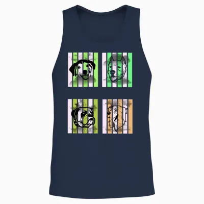 Dogs Dog Design for Dog Lover Unisex Tank Top - Navy