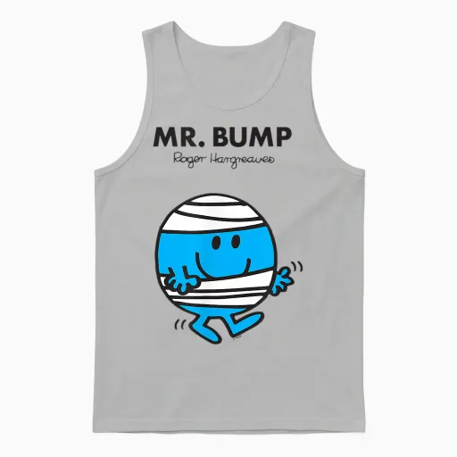 Mr. Men Mr. Bump Unisex Tank Top in Ash