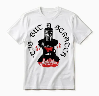 Monty Python Scratch Tis Ist Nur Ein Kratzer Heiliger Grail Unisex T-Shirt - White