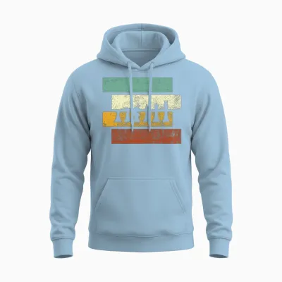 Chess Retro Unisex Hoodie - Light Blue