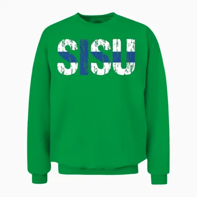 Sisu Finnish Flag Finland Suomi Gift Unisex Sweatshirt - Irish Green