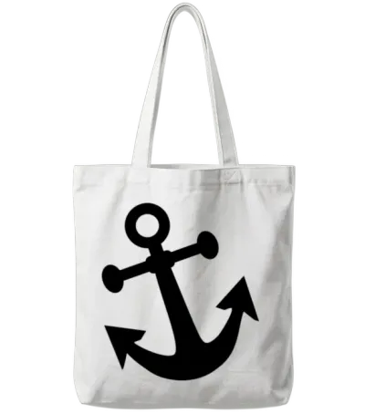 Anchor Tote Bags - White