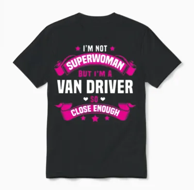 Van Driver Unisex T-Shirt - Black
