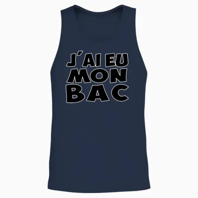 Bac Funny Unisex Tank Top - Navy