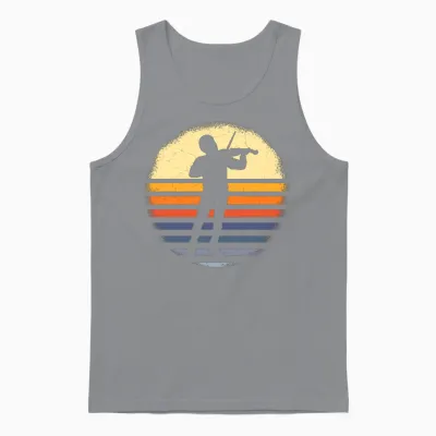 Violinist Retro Unisex Tank Top - Sport Grey