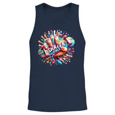 Skater Girls Unisex Tank Top - Navy