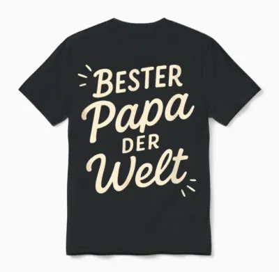 Bester Der Welt Geschenkidee Vatertag Papa Männer Spruch Unisex T-Shirt - Black