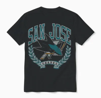 San Jose Sharks Vintage Victory Black Officially Licensed Unisex T-Shirt - Black
