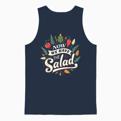 Lustiges Sprüche Outfit Denglischer Now We Have the Salad Unisex Tank Top - Navy