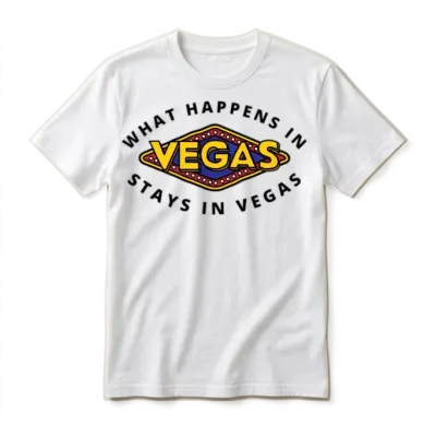 What Happens in Vegas Stays in Vegas Unisex T-Shirt - White