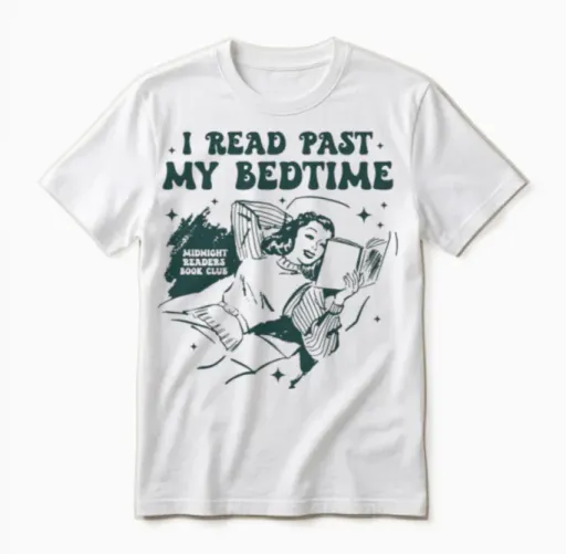 I Read Past My Bedtime - Books & Reading Unisex T-Shirt in White