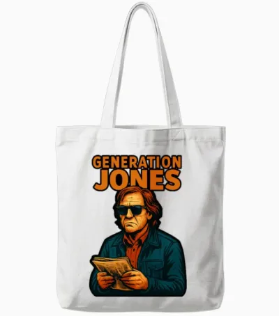 Generation Jones Retro Portrait Tote Bags - White