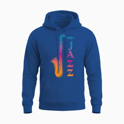Jazz Retro Unisex Hoodie - Royal