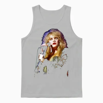 Stevie Nicks Fleetwood Mac Sänger Live 1990 Unisex Tank Top - Ash
