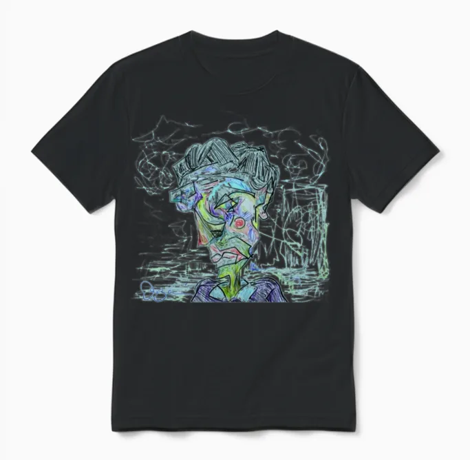 Man Thinking Unisex T-Shirt in Black