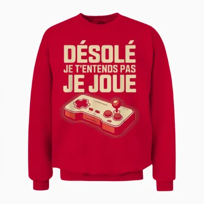 Gamer Man Humour Geek Gift Idea Teen Funny I Play Unisex Sweatshirt - Red