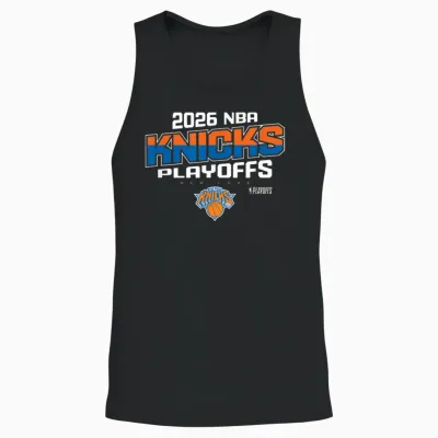 Nba Official 2026 Playoffs New York Knicks Top Level Unisex Tank Top - Black