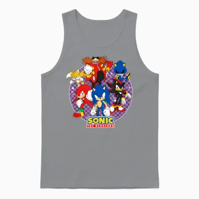 Sonic the Hedgehog Heroes & Villains Epic Portrait Unisex Tank Top - Sport Grey