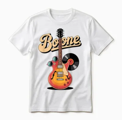 Boone Personalized Name Vintage Retro Girls Woman Man Unisex T-Shirt - White