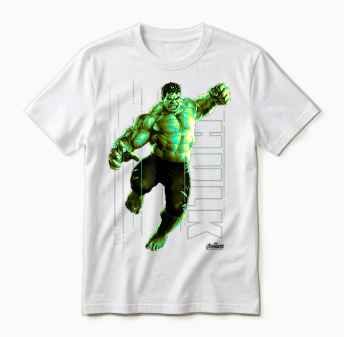 Marvel Infinity War Incredible Hulk Jump Smash Unisex T-Shirt in White