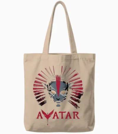 Avatar: Fire and Ash Varang Face Mangkwan Clan & Movie Logo Tote Bags - Natural